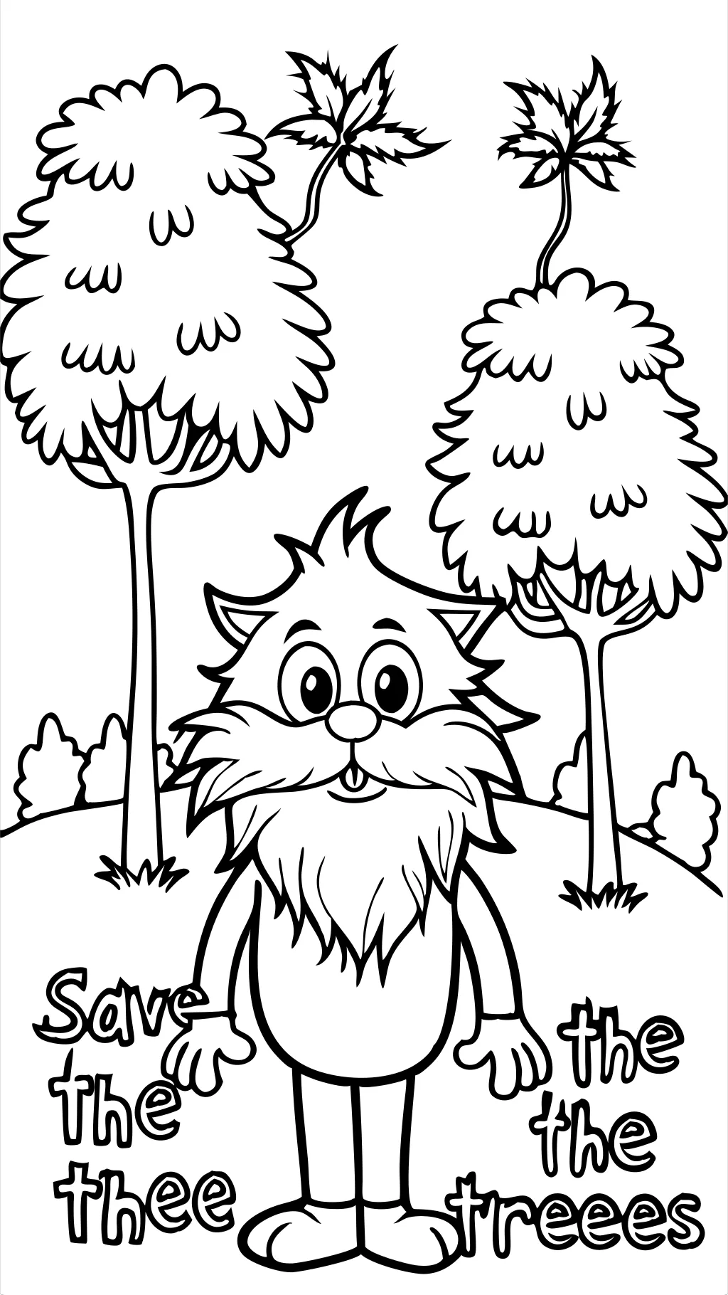 lorax coloring page